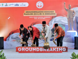 Ridwan Kamil Lakukan Groundbreaking Monumen Plaza  Dr. (H.C.) Ir. H. Soekarno di GOR Taman Saparua Kota Bandung