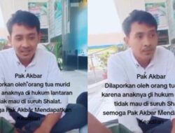 Hukum Murid yang Tidak Mau Sholat, Seorang Guru di Laporkan ke Polisi Oleh Orang Tua