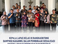 Kalapas Rangkasbitung dampingi Kakanwil dalam Pembukaan Sosialisasi Teman Bergerak