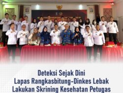 Deteksi Sejak dini, Lapas Rangkasbitung-Dinkes Lebak Lakukan Skrining Kesehatan Petugas