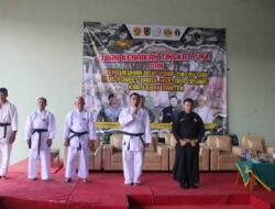 Prajurit Yonif 318/adhirajasa Yudha Melaksanakan Ujian Kenaikan Sabuk Karate