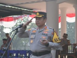 Kapolres Lebak Pimpin Apel Gelar Pasukan dan Simulasi Sispamkota Operasi Mantap Praja Maung 2024