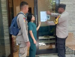 Bhabinkamtibmas dan Satpol-PP Polsek Babakan Madang Giat Cooling Sistem Pemasangan Himbauan Kepada Warung dan Cafe Selama Bulan Suci Ramadhan