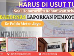 Bakornas Laporkan Pemkot Depok Ke Polda Metrojaya, Soal Honorarium Rohaniwan Sebesar 9,6 Miliar