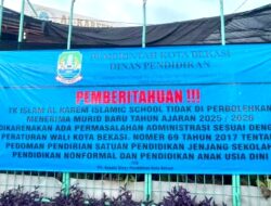 Disdik Kota Bekasi Segel Sekolah Elit Al Kareem, Diduga Bodong