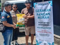 Polsek Ciawi Gelar Gerakan Pangan Murah SPHP: Warga Antusias Datangi Polsek Ciawi