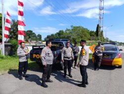 Kapolsek Ciawi Bersama Anggota Lakukan Penyekatan di Simpang Tol Ciawi Arah Jakarta, Antisipasi Adanya Pergerakan Massa Unras/Demo Ke DPR RI