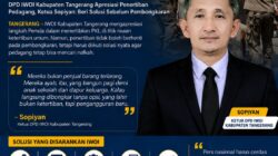 DPD IWOI Kabupaten Tangerang Apresiasi Penertiban Pedagang, Ketua Sopiyan: Jangan Hanya Bongkar, Tapi Beri solusi untuk pedagang kecil.