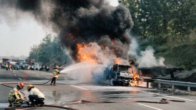 Truk Tangki Terbakar Usai Bersenggolan, Tol Cipali Sempat Ditutup Satu Lajur