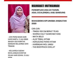 Mahasiswi Unisba Asal Cicalengka Dilaporkan Hilang, Keluarga Minta Bantuan Publik
