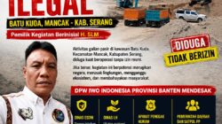 DPW IWO Indonesia Provinsi Banten Soroti Dugaan Galian Pasir Ilegal di Batu Kuda Mancak, Desak Aparat Bertindak Tegas
